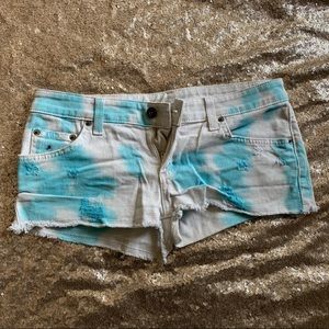 LF CARMAR Tie Dye Denim Shorts